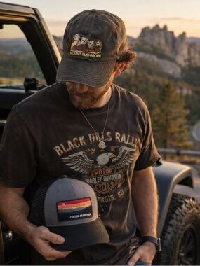 National Park Hat Lot Custer State Park + Mount Rushmore Trucker Dad Hat Bundle